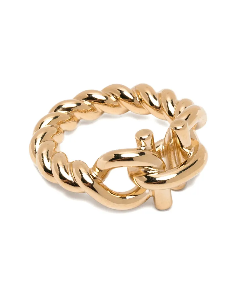Ferragamo Gancini Chain-link Ring Gold