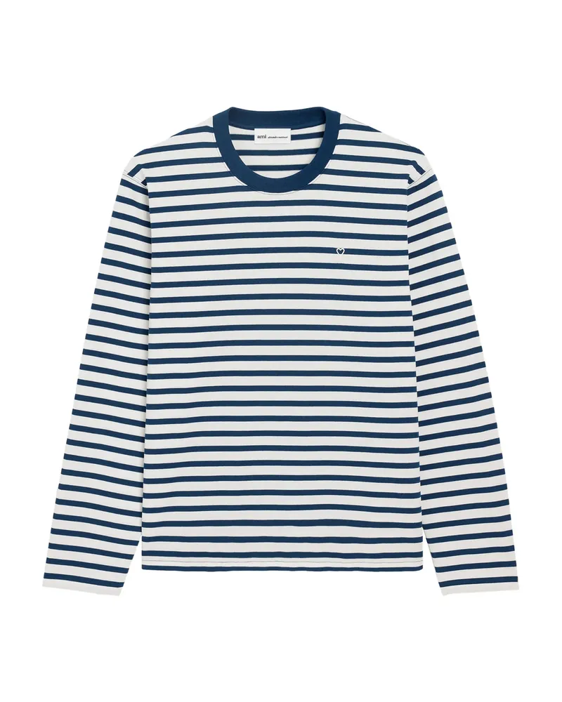 AMI Paris Ami De Coeur Long-sleeves T-shirt White