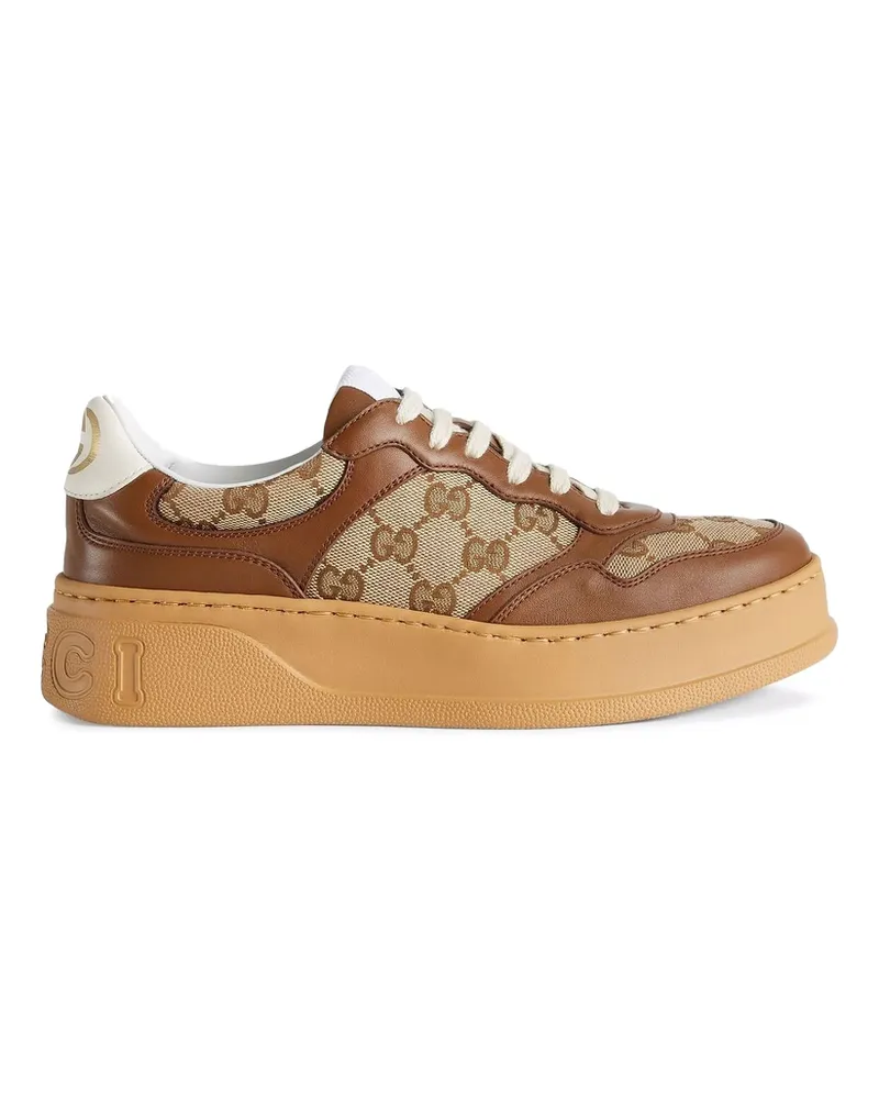 Gucci GG Embossed Low-top Sneakers Brown