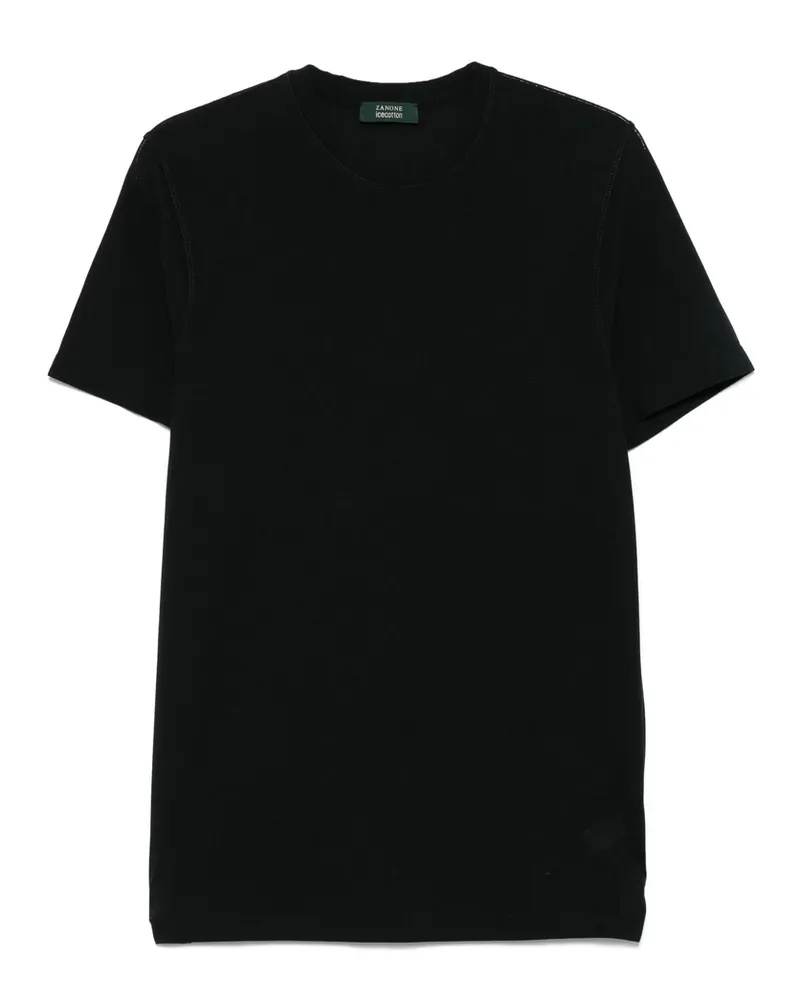 Zanone Cotton T-shirt Black