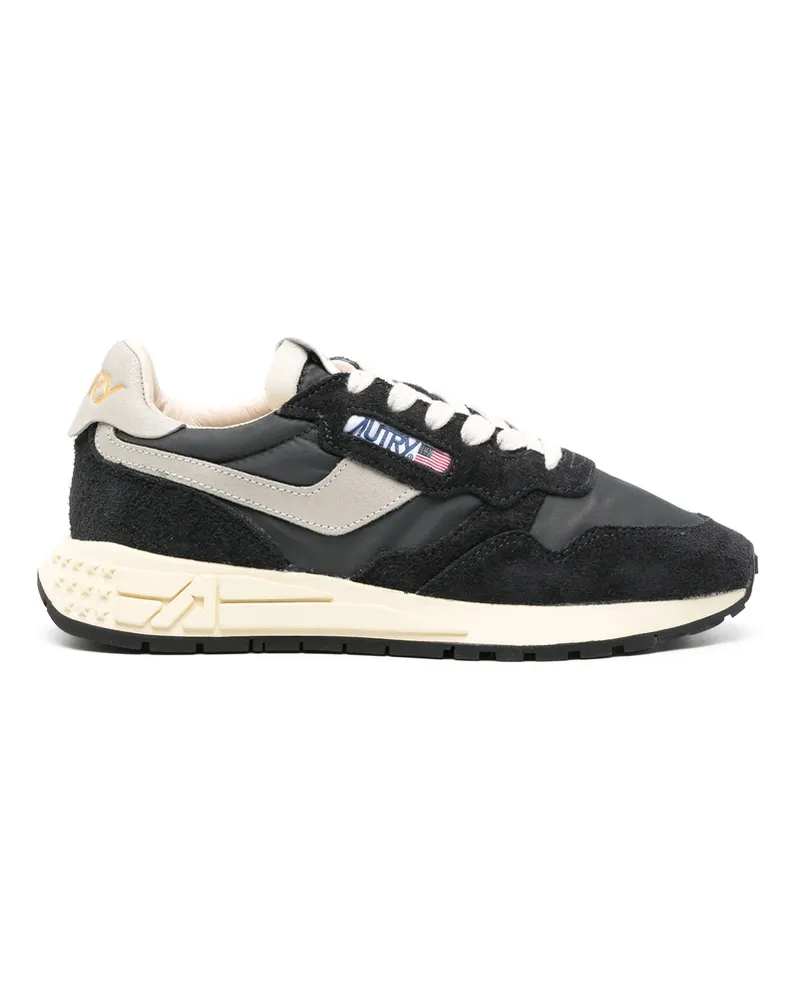 AUTRY Reelwind Panelled Suede Sneakers Black