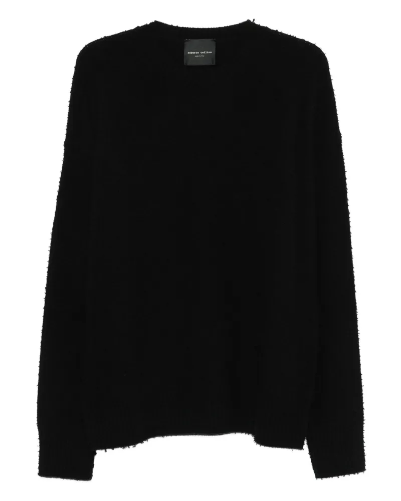 Roberto Collina Crew-neck Merino-wool Sweater Black