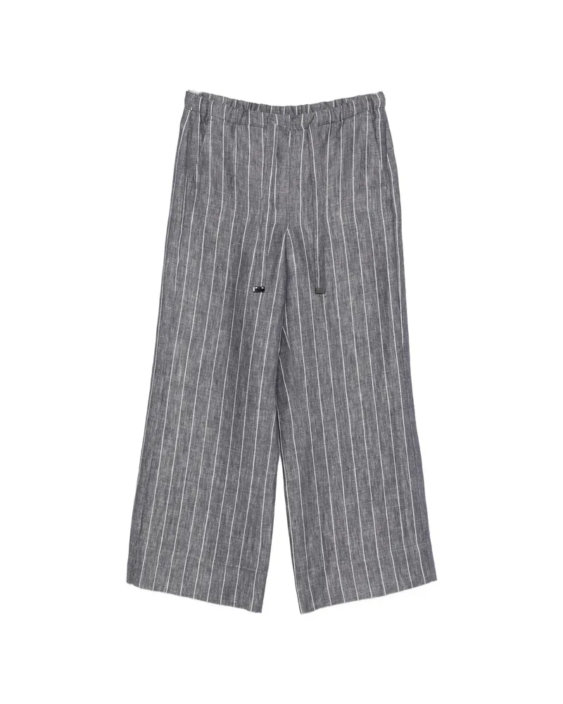 Max Mara Cresta Striped Drawstring Trousers Blue