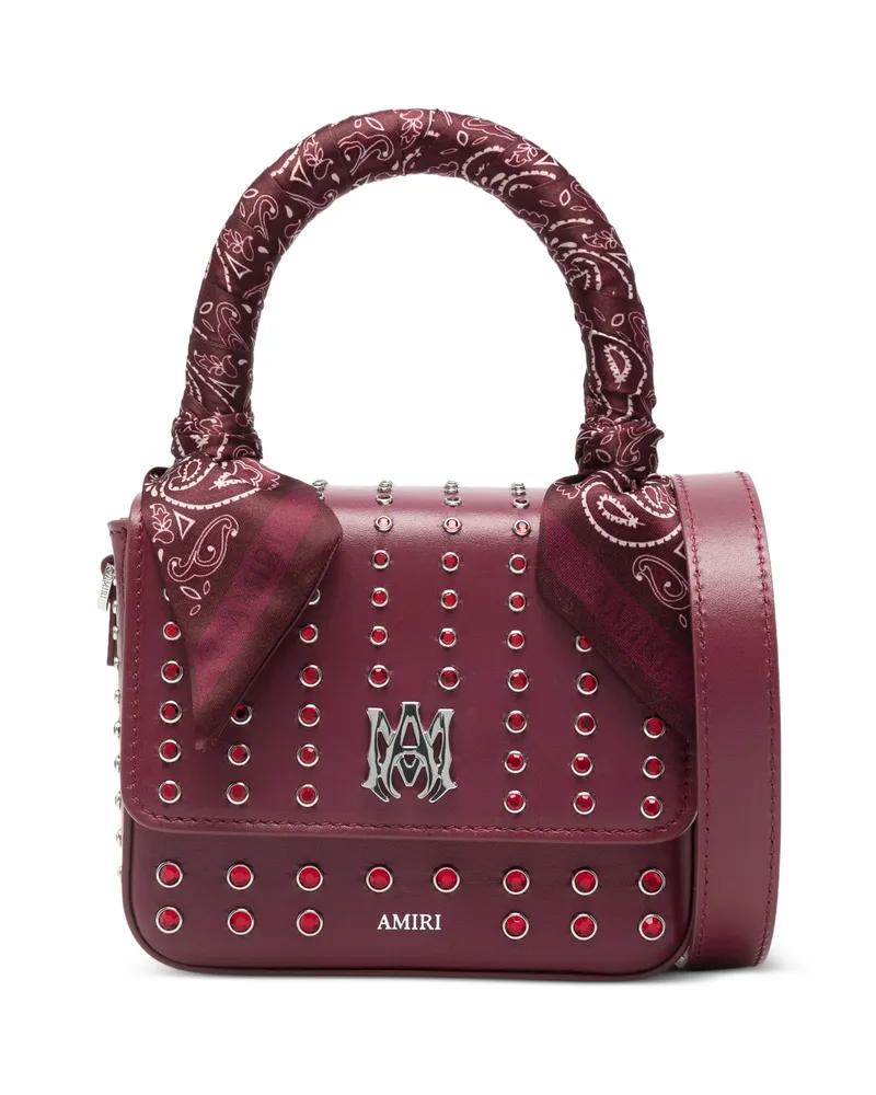 Amiri Micro MA Stud Tote Bag Red