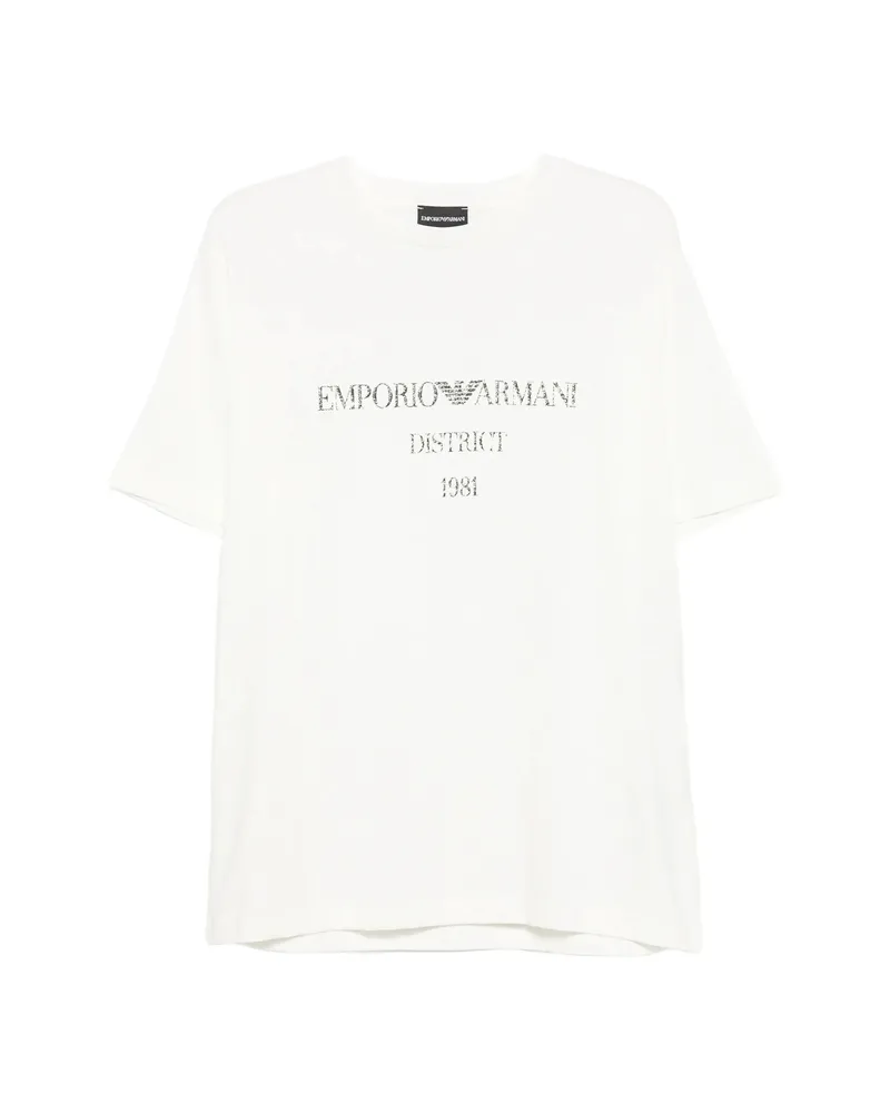 Emporio Armani Logo-print Crew-neck T-shirt White