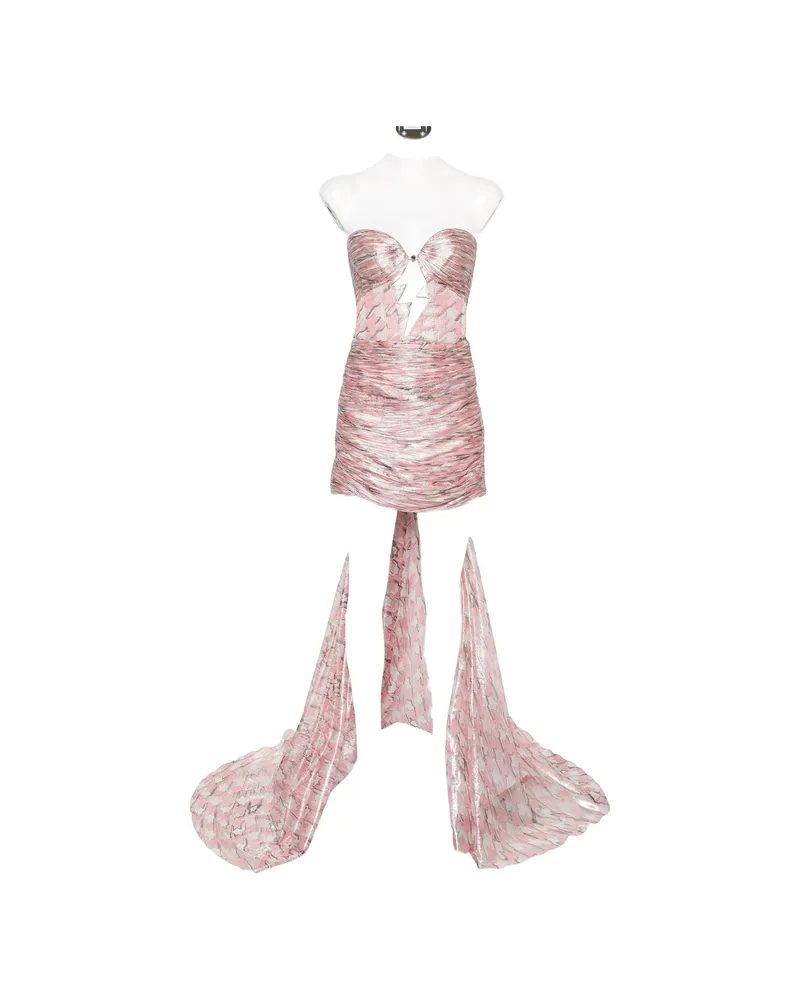 Maria Lucia Hohan Kelly Cut-out Ruched Mini Dress Pink