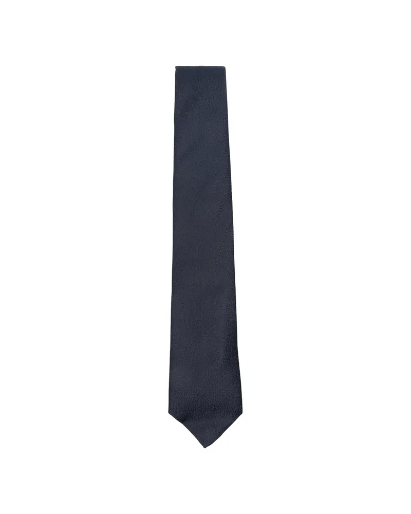 Canali Textured-finish Tie Blue