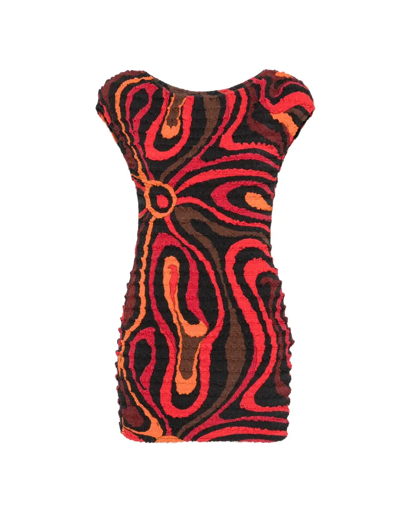 Emilio Pucci Crinkled Mini Dress Red