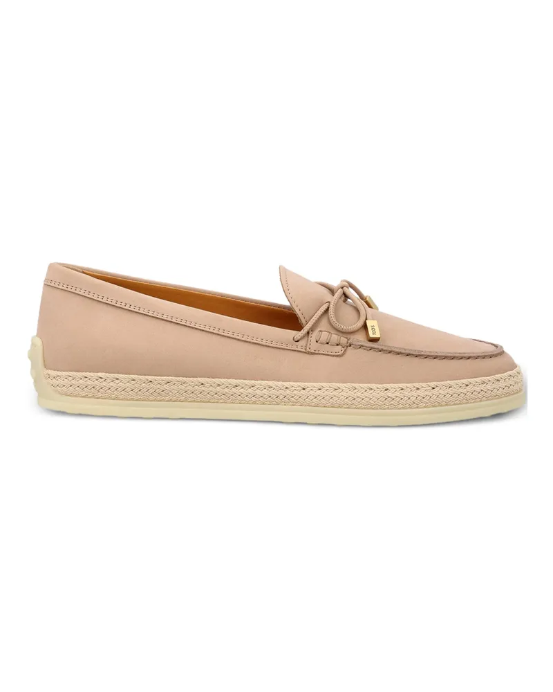 TOD'S Bow-detail Loafers Neutrals