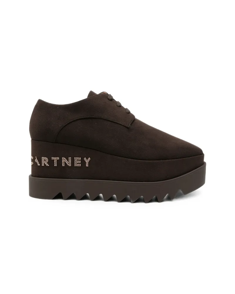 Stella McCartney Elyse Studded Derby Shoes Brown