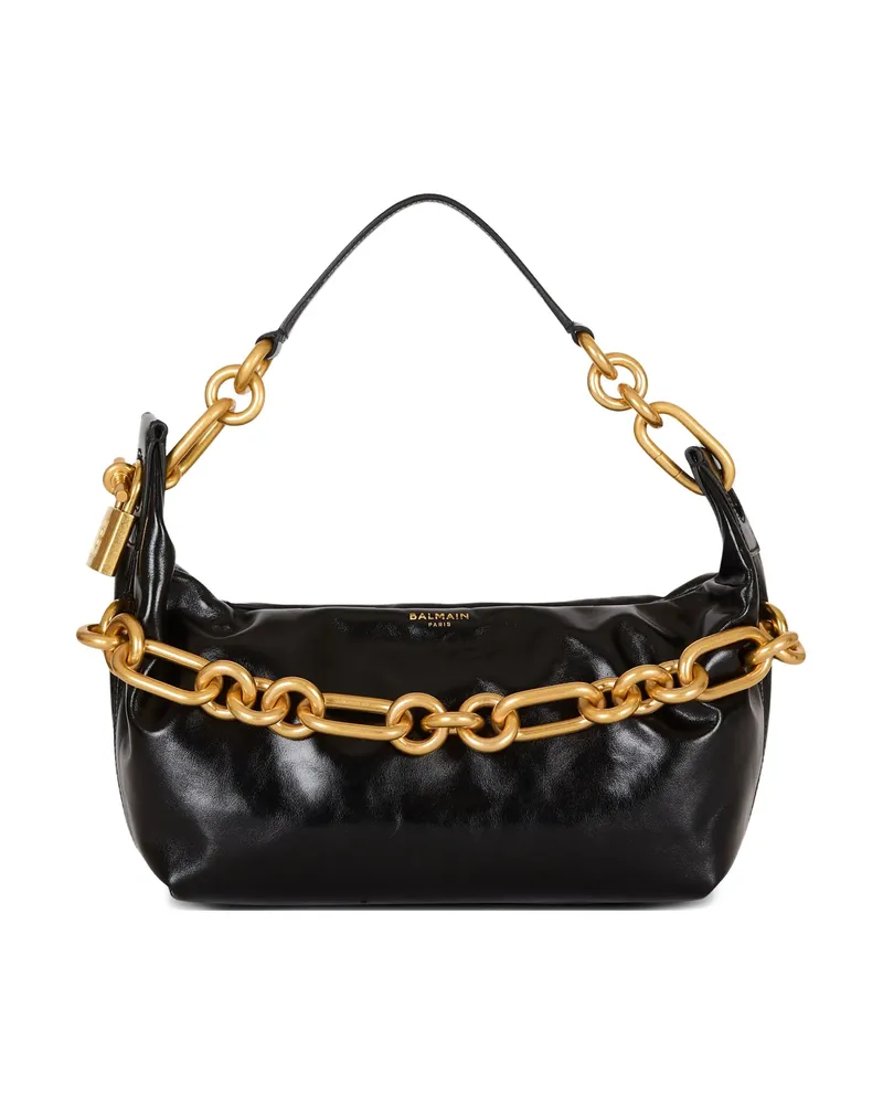 Balmain Medium Sync Shoulder Bag Black