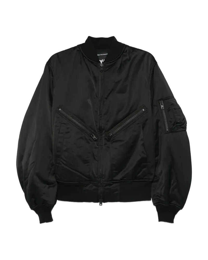 Y-3 Zipped-pocket Bomber Jacket Black