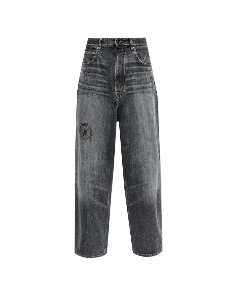 Balenciaga Tattoo Baggy Jeans Grey