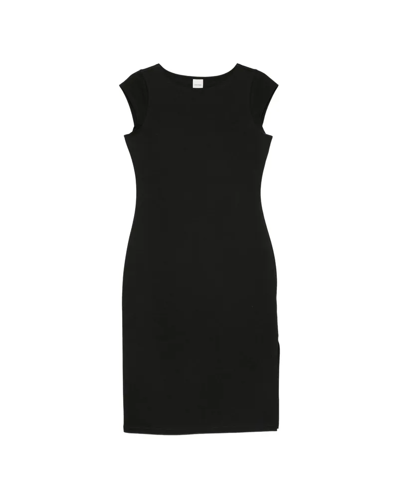 Calvin Klein Cap-sleeve Midi Dress Black