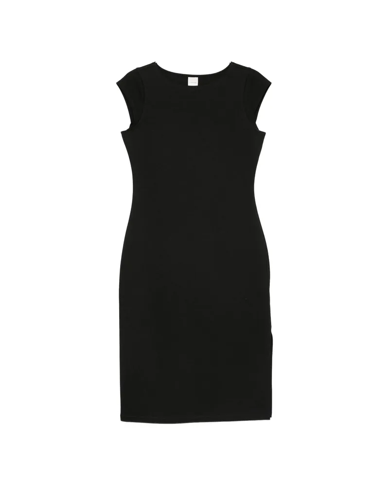 Calvin Klein Cap-sleeve Midi Dress Black