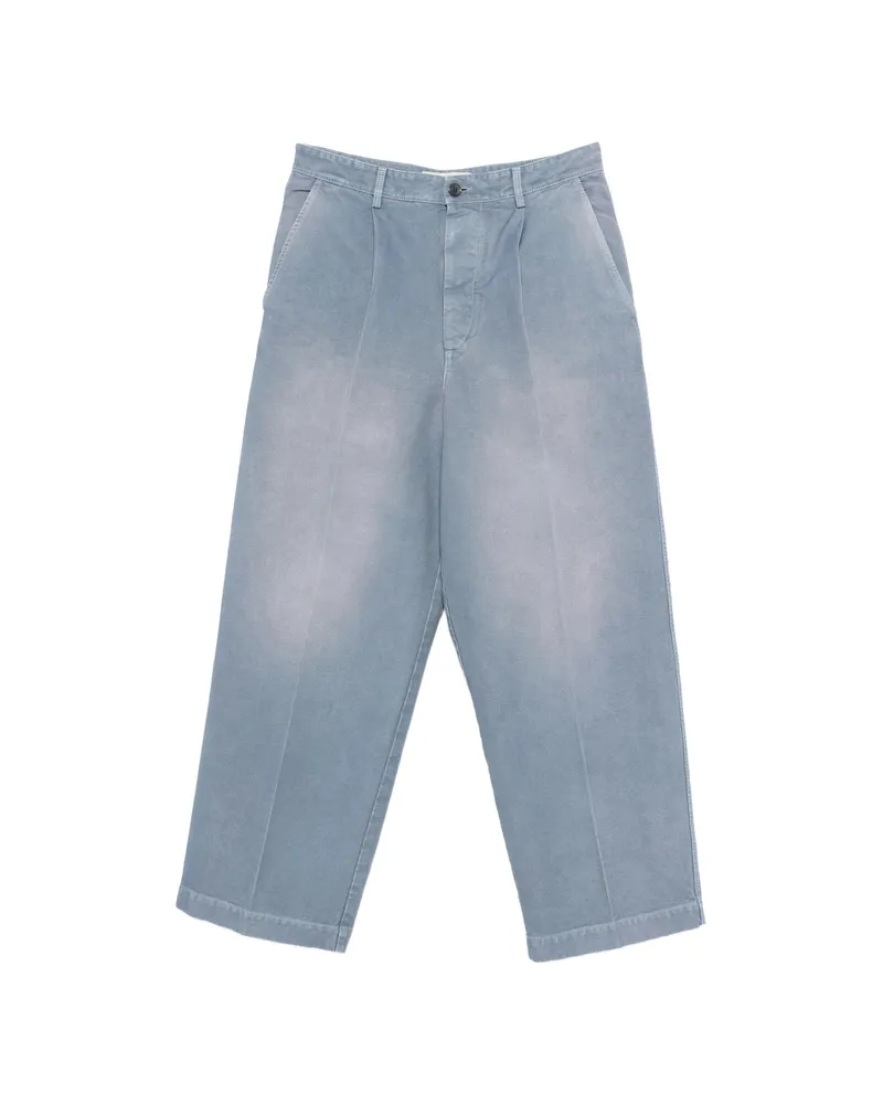 Marni Pleated Button-fastening Trousers Blue