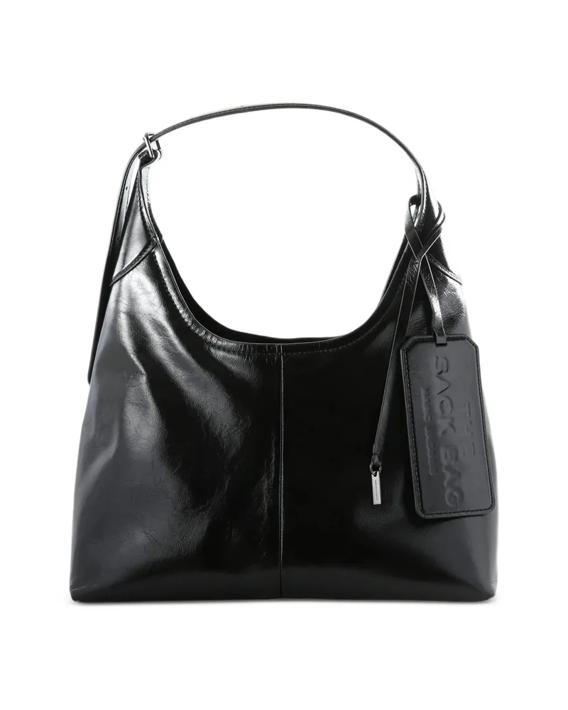 Marc Jacobs Belted Sack Bag In Crinkle Leather Black