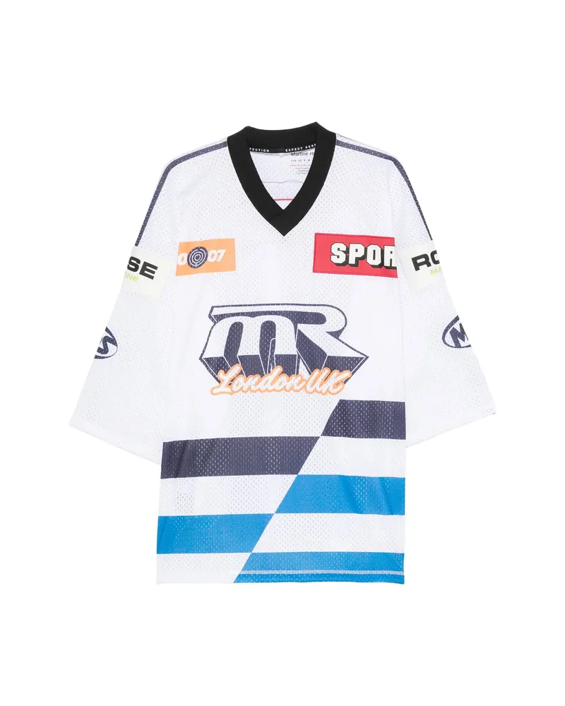 Martine Rose Oversized Hockey Mesh T-shirt White