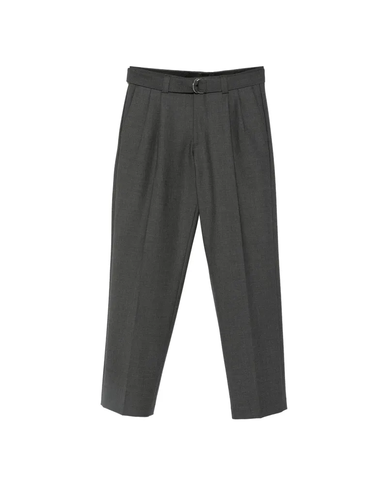 ERALDO Belted Pleated Trousers Grey