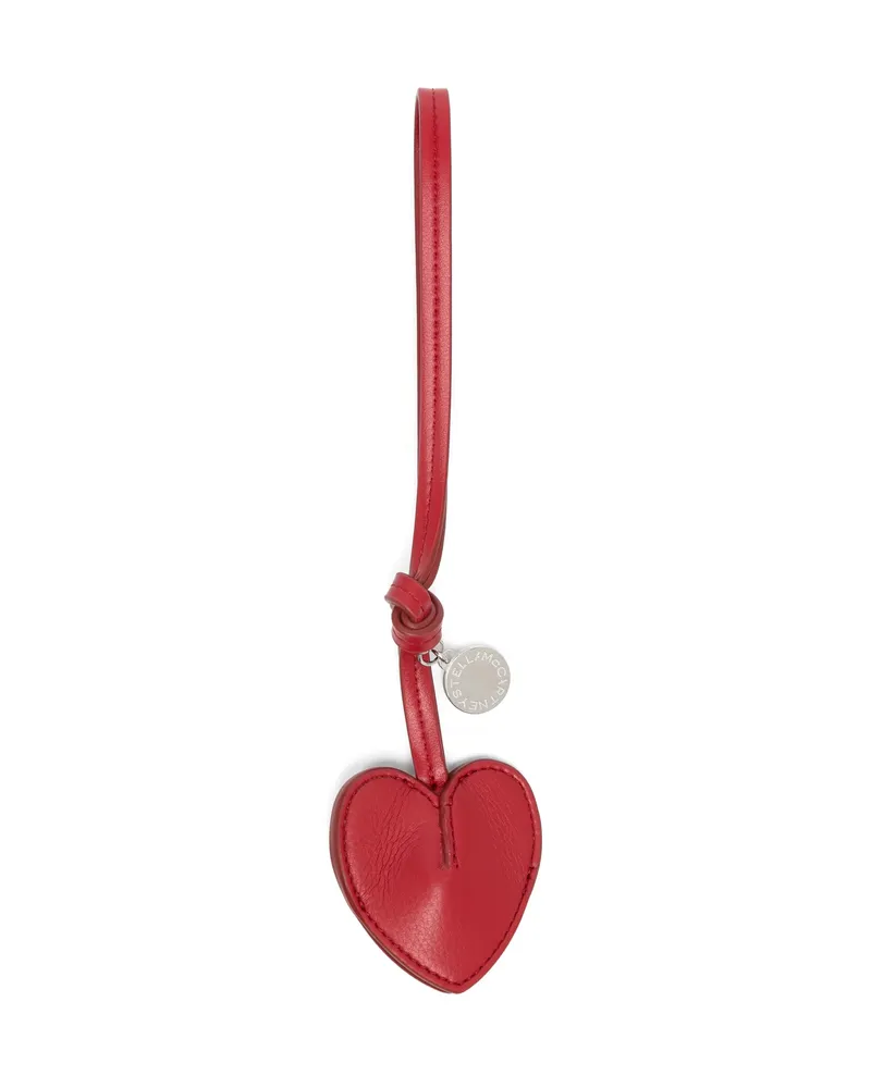 Stella McCartney Heart Charm Keyring Red