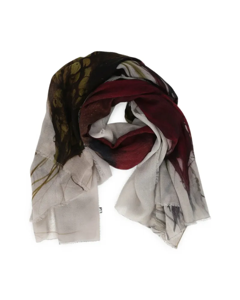 Faliero Sarti Protea Frayed-edge Scarf Neutrals
