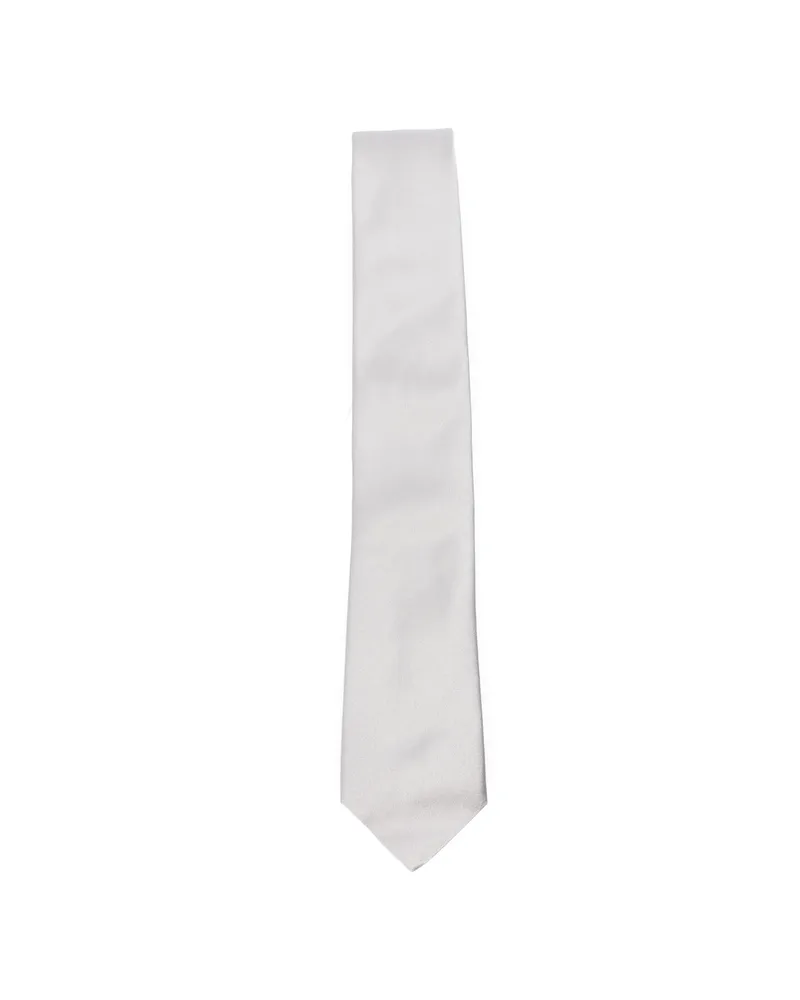 Canali Satin-finish Tie Grey