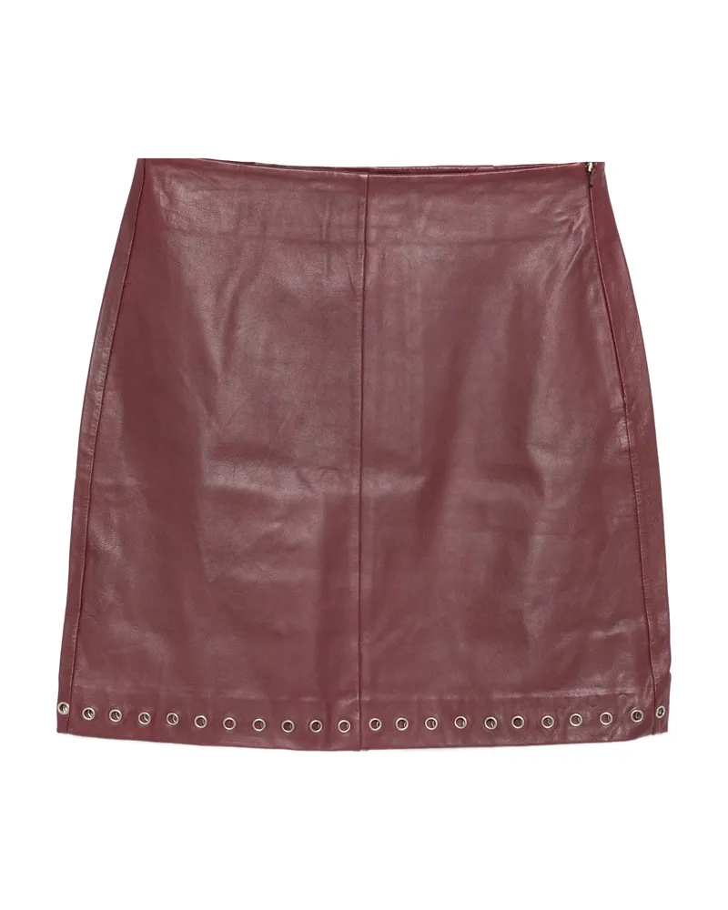 GIMAGUAS Eyelet-embellished Skirt Red