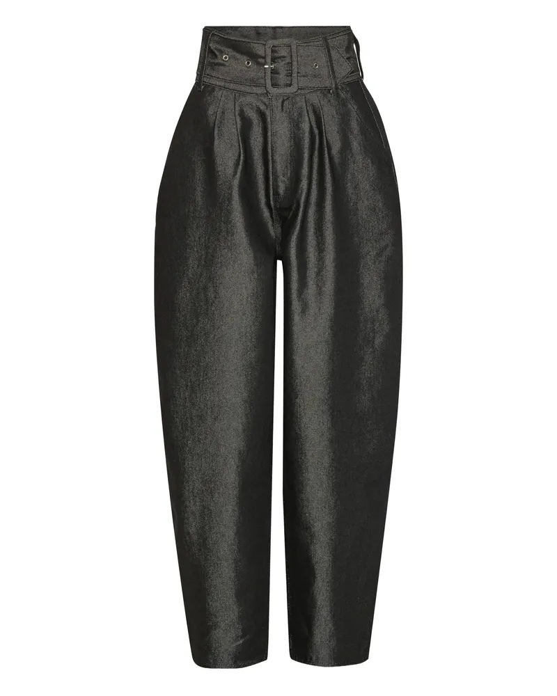 ROTATE Birger Christensen Belted Trousers Black