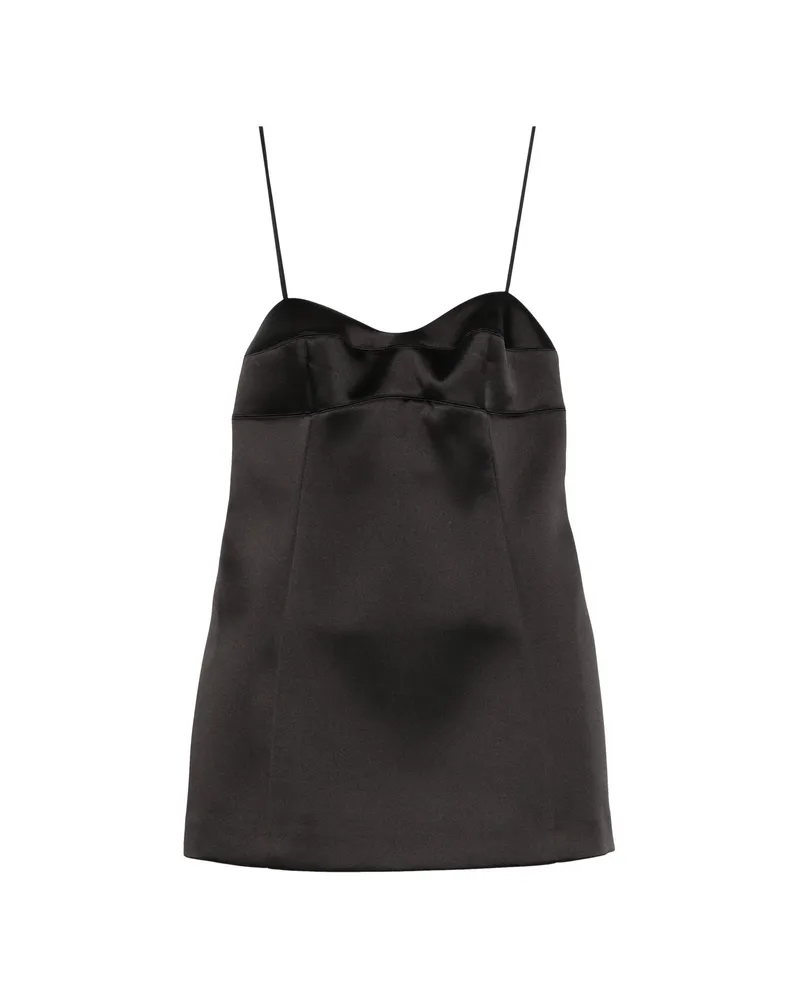 Róhe Spaghetti-strap Sleeveless Top Black