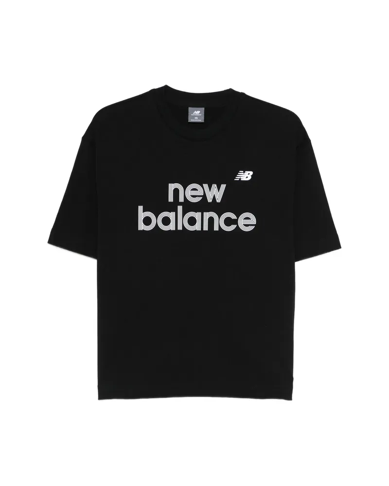 New Balance Logo-print T-shirt Black