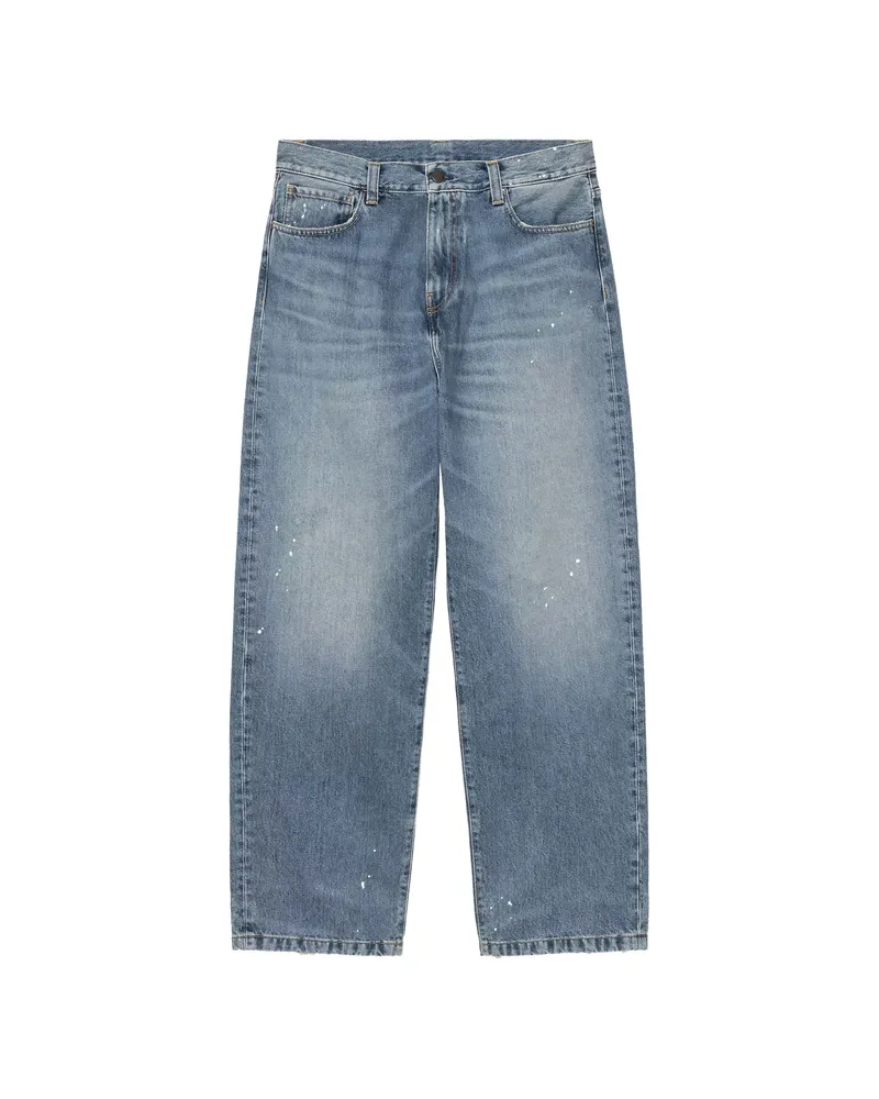 Carhartt WIP Paint-splatter Denim Jeans Blue