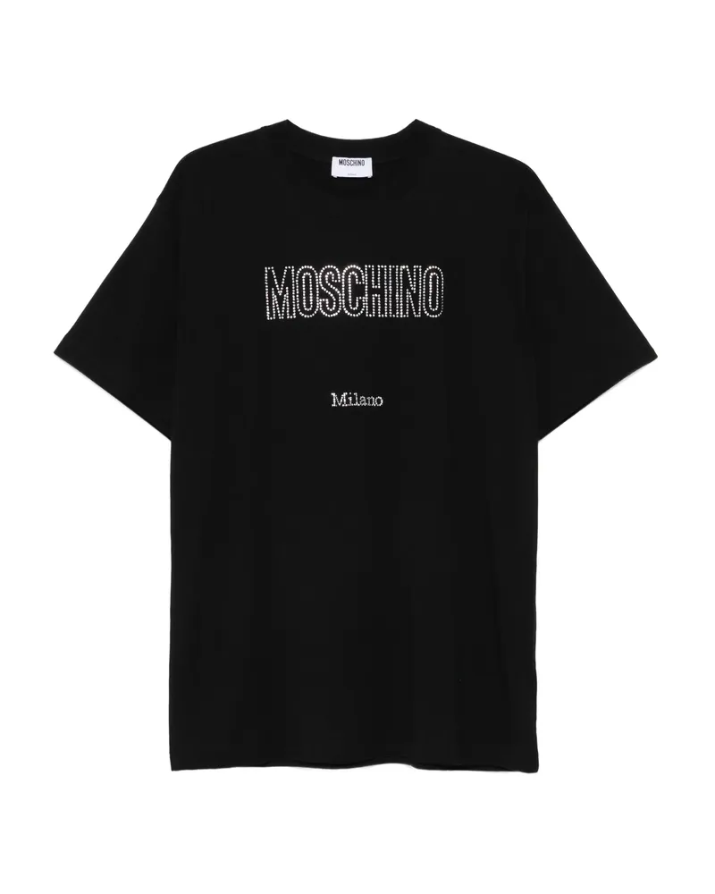 Moschino Logo-embellished T-shirt Black