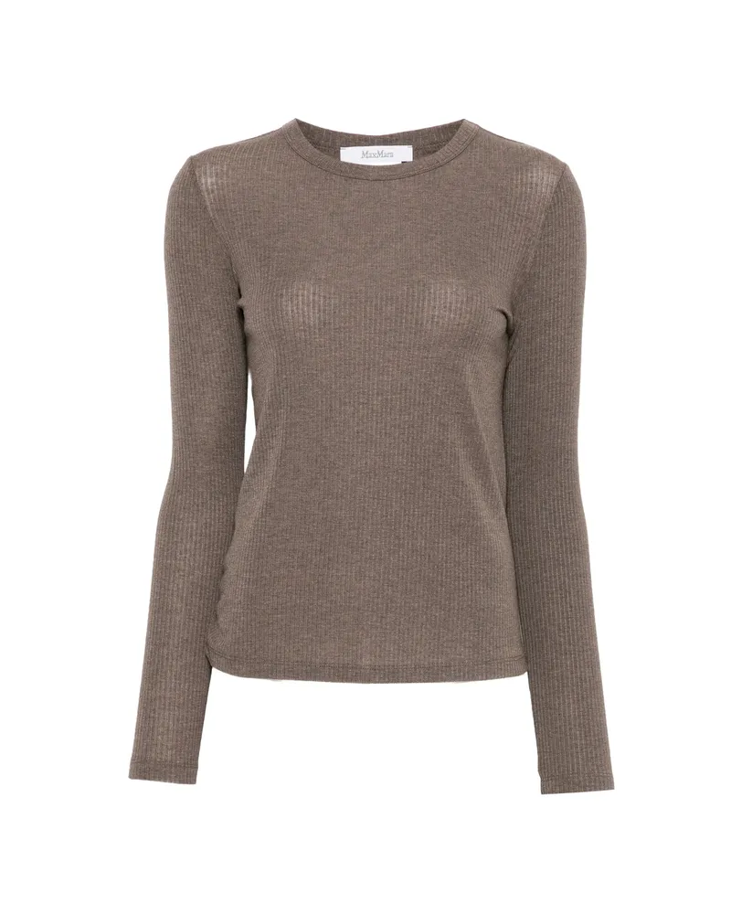Max Mara Salmone Long-sleeve T-shirt Brown