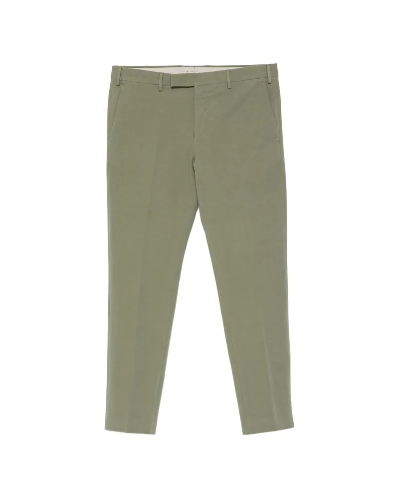 PT TORINO Pressed-crease Tailored Trousers Green