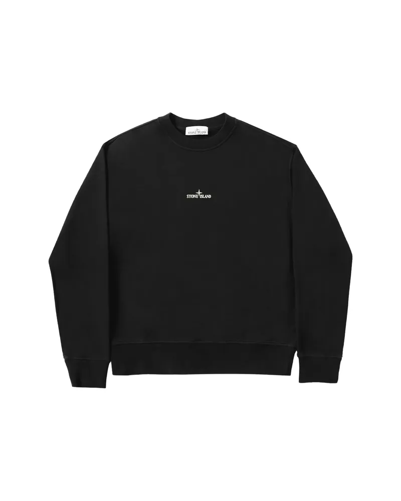 Stone Island Logo-print Black Sweatshirt Black