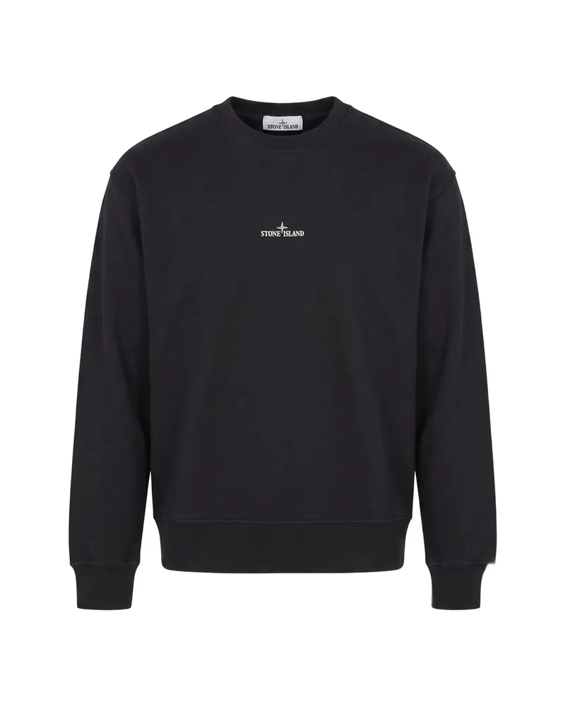 Stone Island Graphic-print Sweatshirt Black