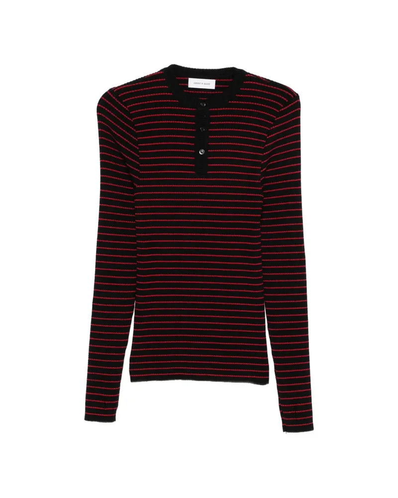 Ernest W. Baker Striped-knit Sweater Black