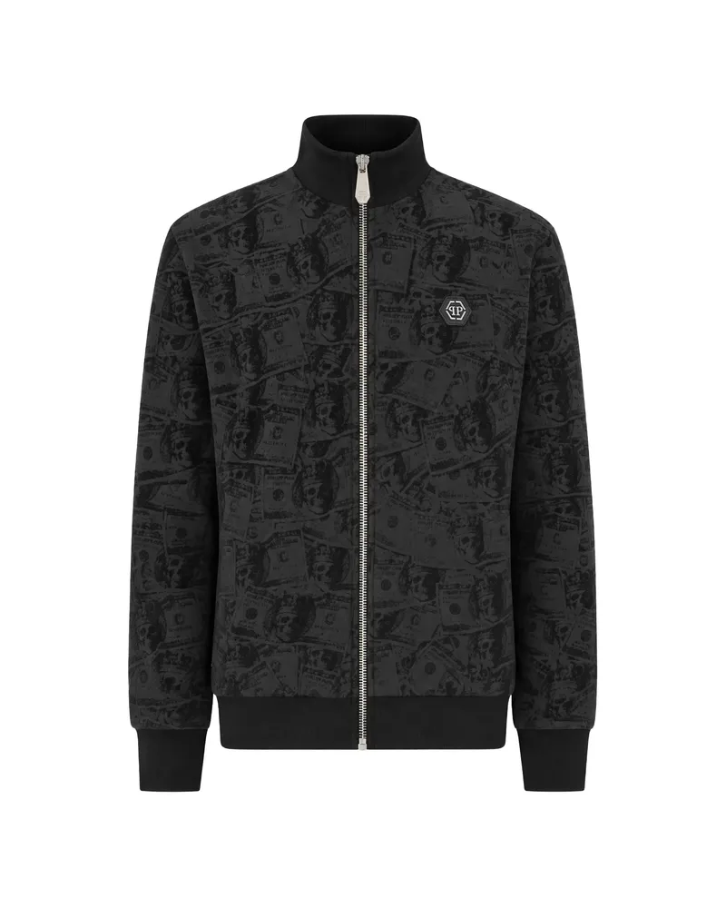 Philipp Plein Tracksuit Jacket All-over Dollar Black