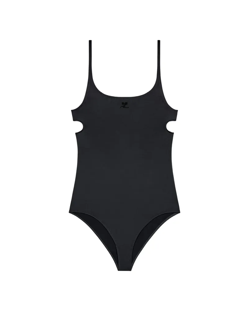 Courrèges Cut-out Swimsuit Black