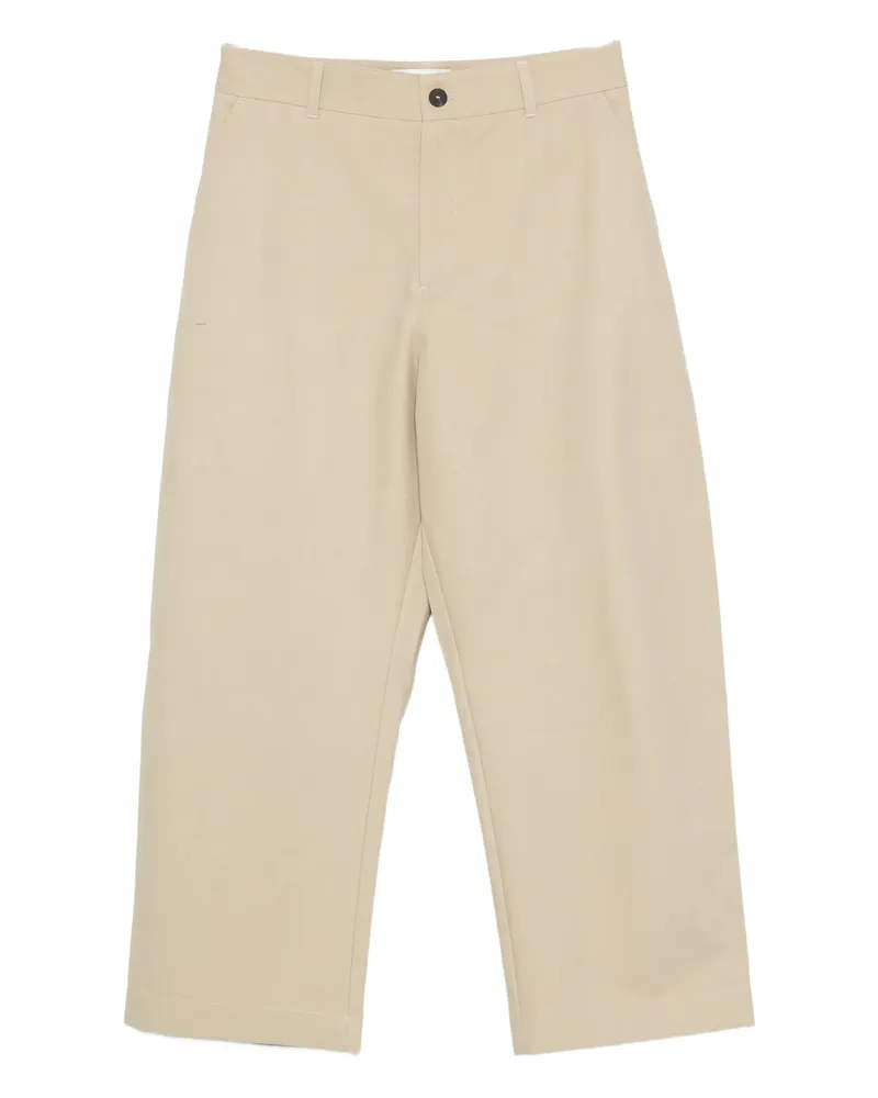 Studio Nicholson Button-fastening Cotton Trousers Neutrals