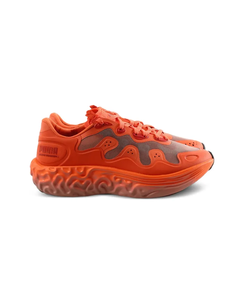 Puma Mesh Panelled Chunky Sneakers Orange