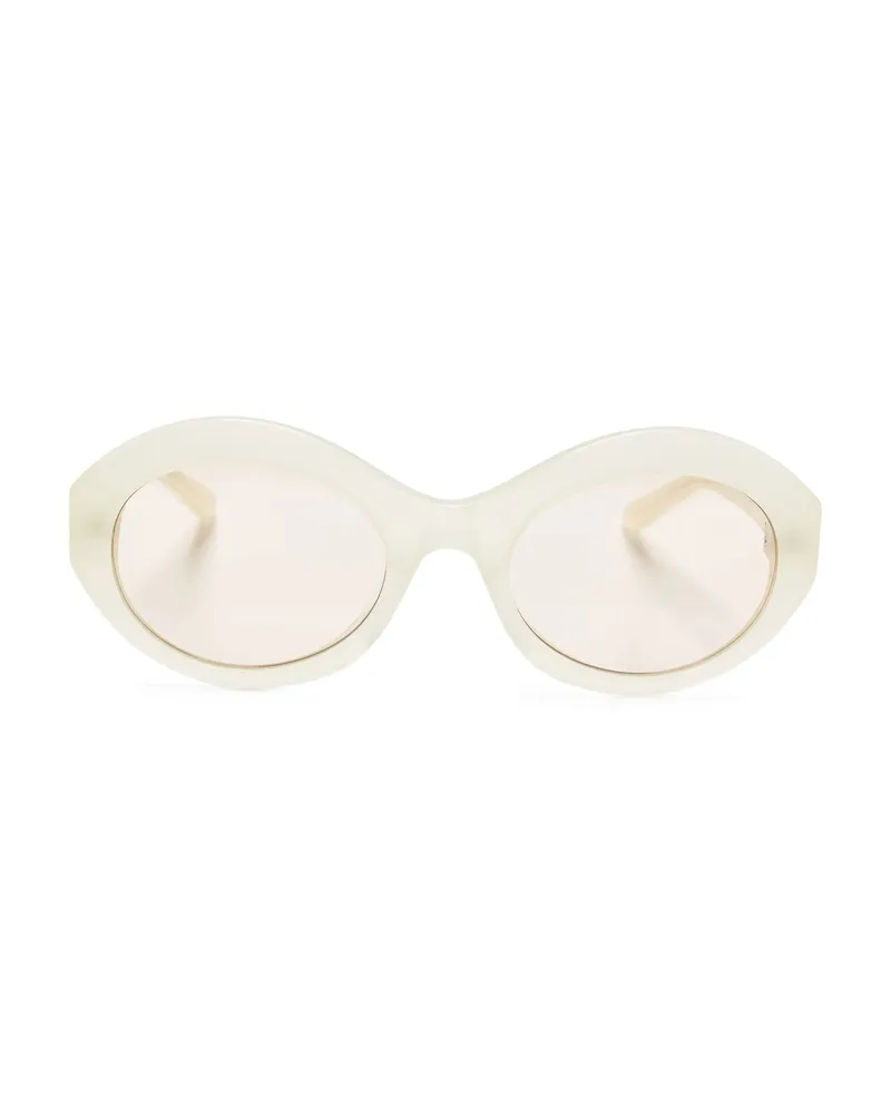 Balenciaga Oval-frame Sunglasses White