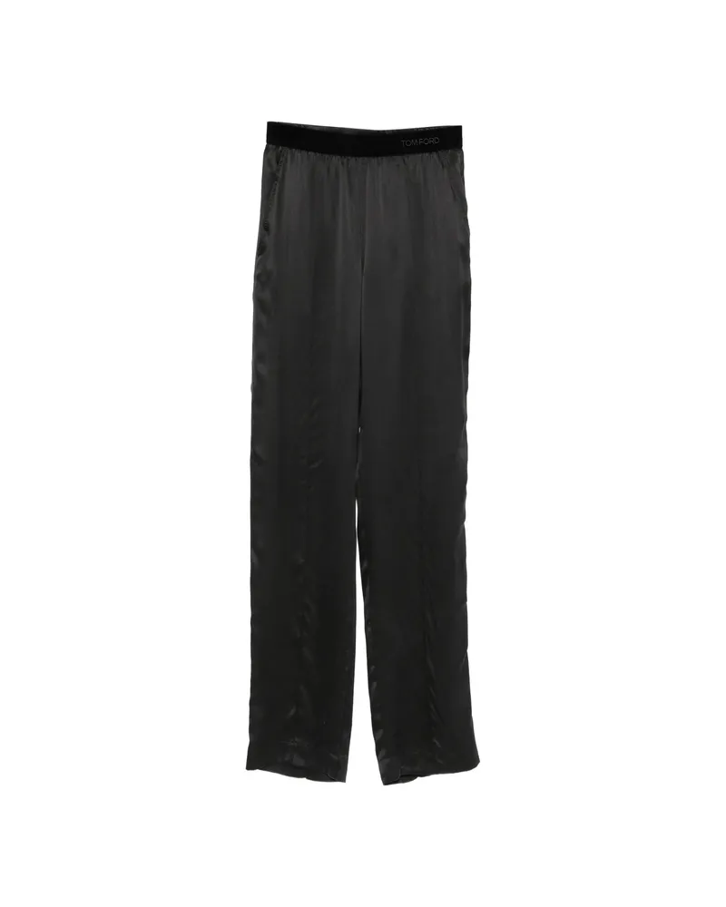 Tom Ford Logo-waistband Trousers Black