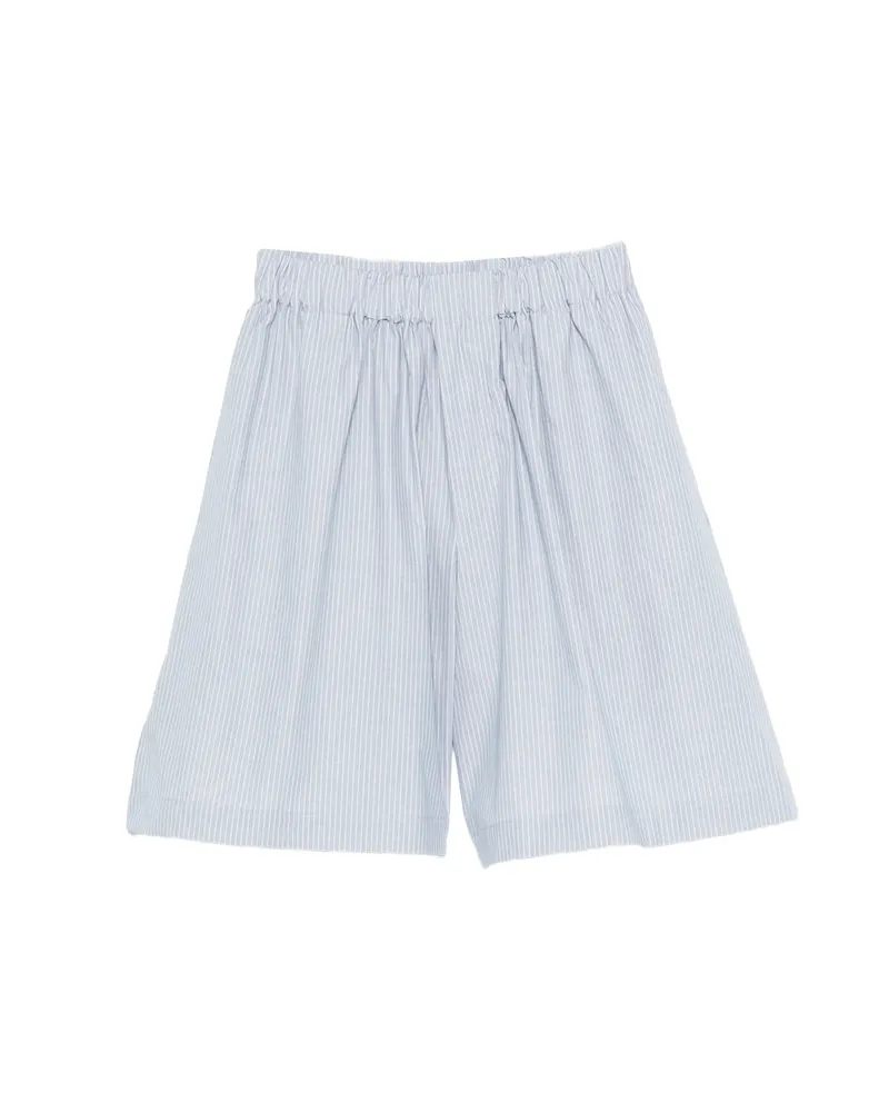 Baserange Striped Elasticated-waistband Shorts Blue