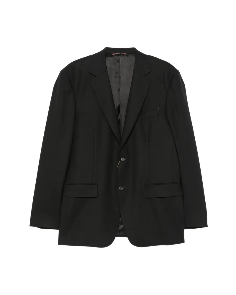 Canali Single-breasted Notched-lapels Blazer Black