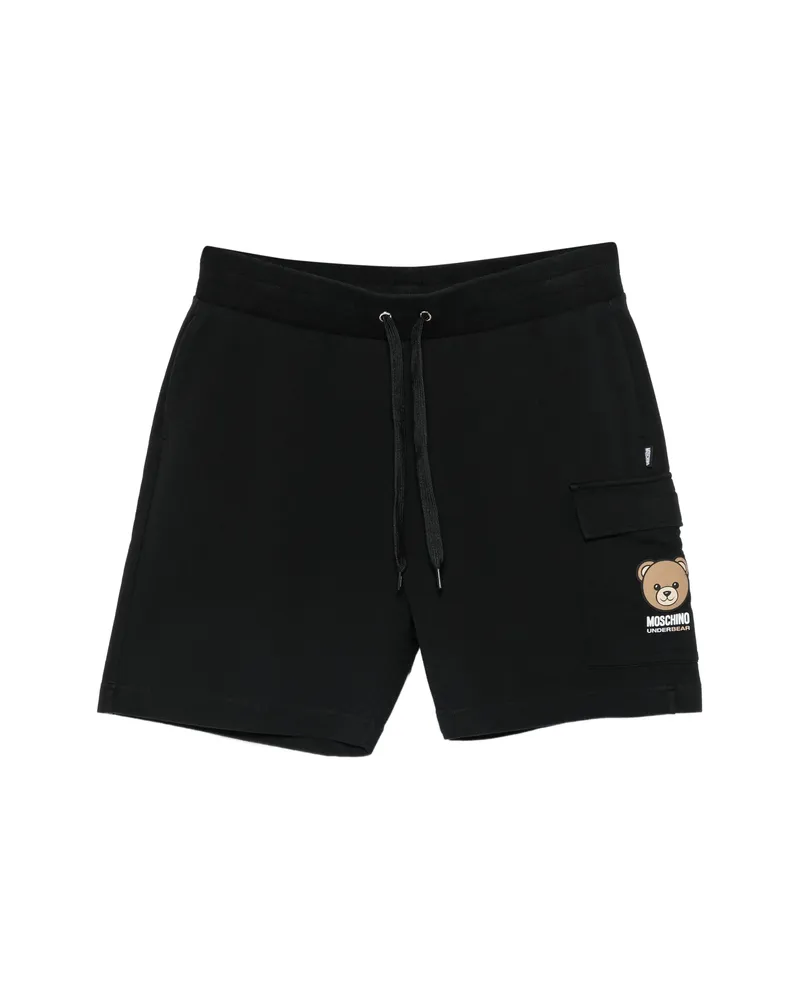 Moschino Logo-print Track Short Black