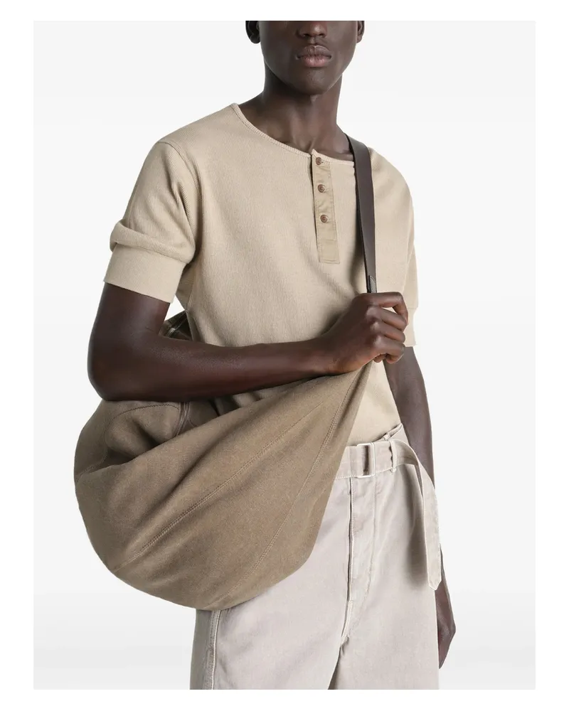 Christophe Lemaire XL Quiver Clip Shoulder Bag Neutrals