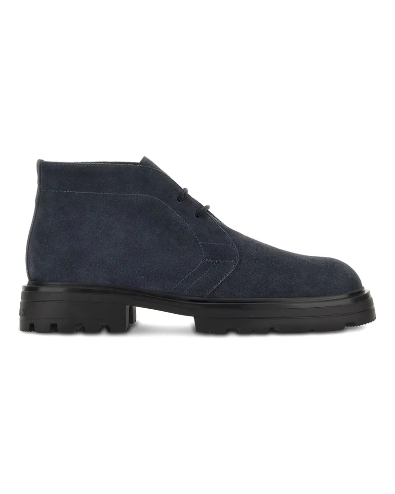 Hogan Suede Boots Blue