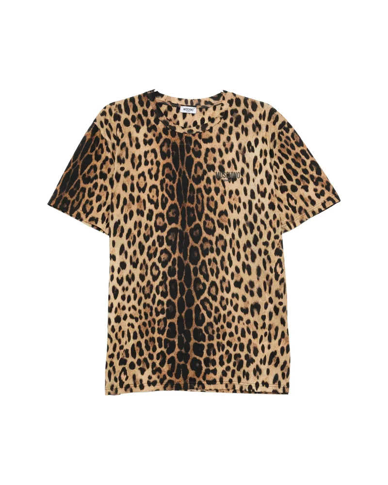 Moschino Leopard-print T-shirt Neutrals