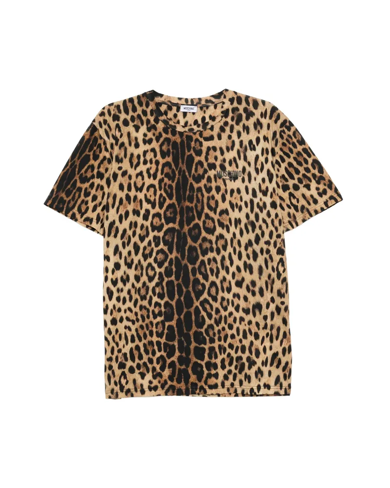 Moschino Leopard-print T-shirt Neutrals